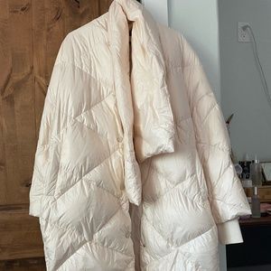 NAP Lounge wear Ultra Light Down Coat - Cream, S